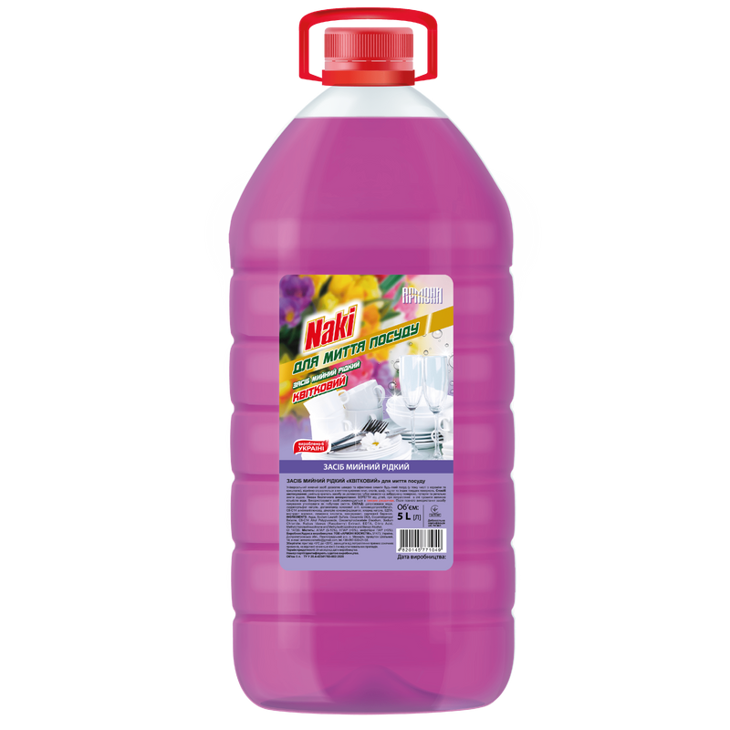 Гель для ручного миття посуду NAKI Квітковий, 5л